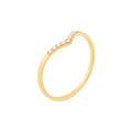 Diamond Chevron Ring in 14K Yellow Gold view 3