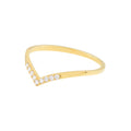 Diamond Chevron Ring in 14K Yellow Gold view 4