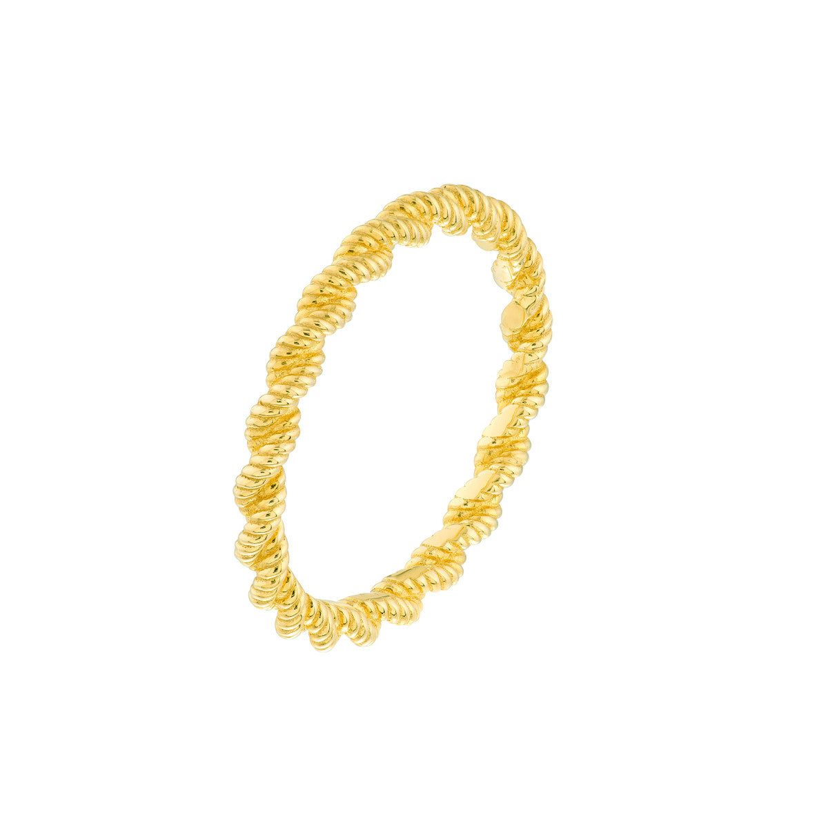 14K Gold Cable Pattern Ring Band
