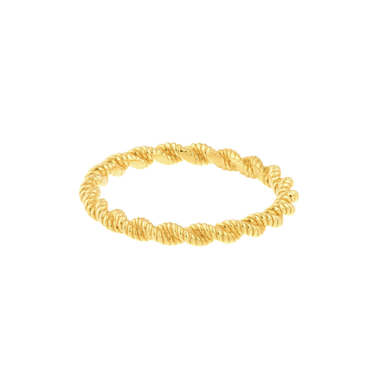 14K Gold Cable Pattern Ring Band