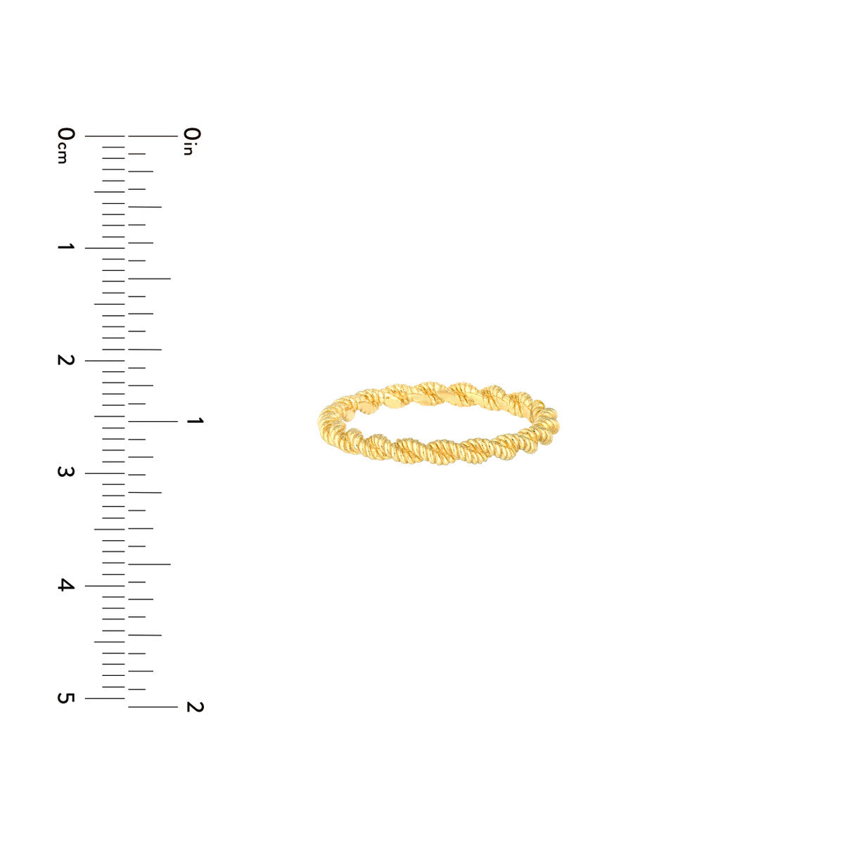 14K Gold Cable Pattern Ring Band