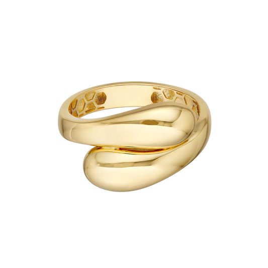 14K Gold Polished Bypass Ring