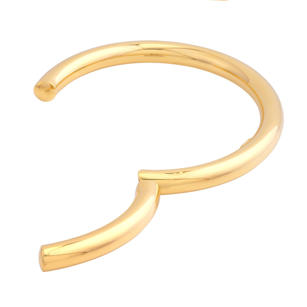 14K Gold Bracelet Open Polished Bangle Bracelet