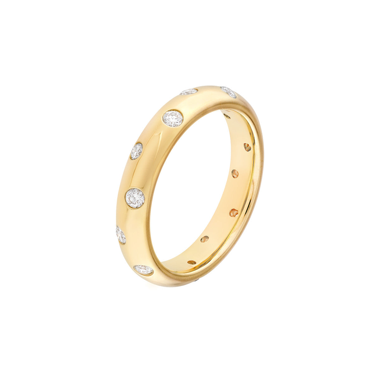 14K Gold Diamond Staggered Diamond Ring