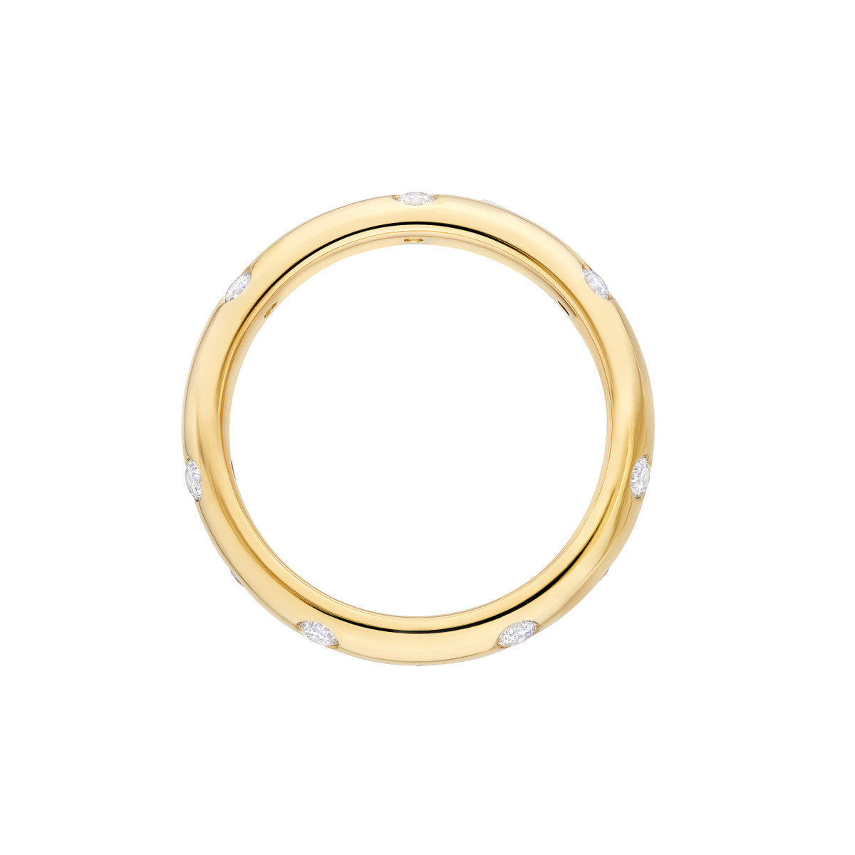 14K Gold Diamond Staggered Diamond Ring