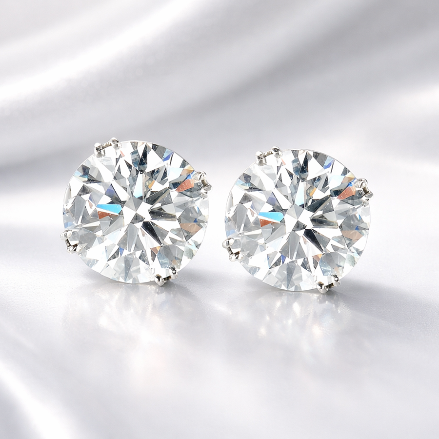 Traditional Diamond Studs - 4 Prongs (Lab Grown) - Laura Milman New York