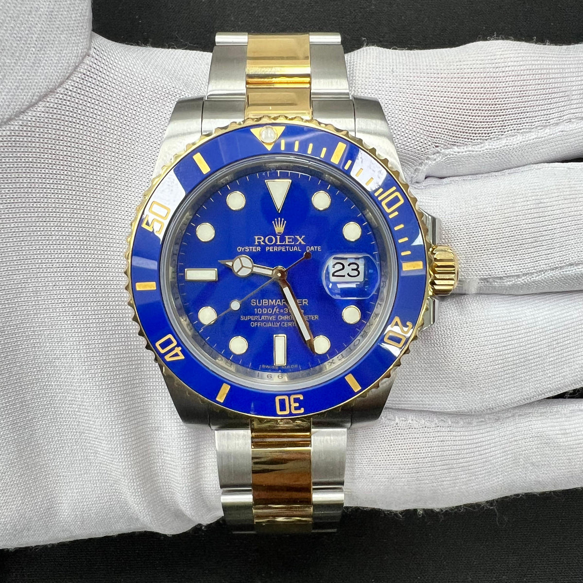 ROLEX SUBMARINER DATE 116613LB — view 2 — Laura Milman New York