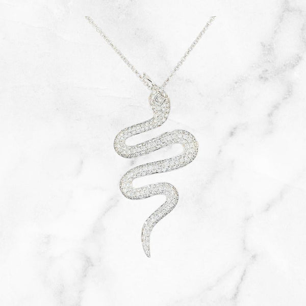 Diamond Snake Pendant - Laura Milman New York