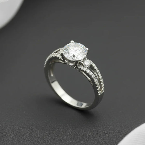 Moissanite and Diamond Engagement Ring - Laura Milman New York