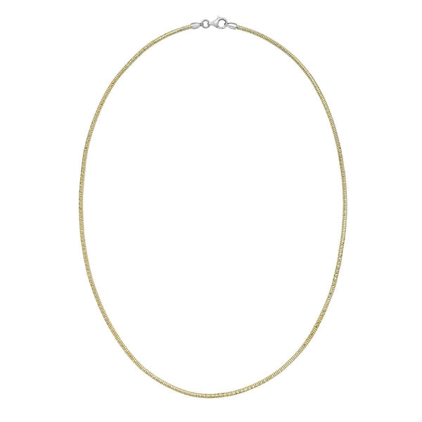 1.9mm Sparkle Snake Chain in Yellow Gold Plated Sterling Silver view 2
