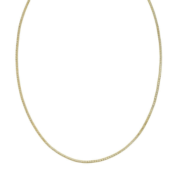 1.9mm Sparkle Snake Chain in Yellow Gold Plated Sterling Silver