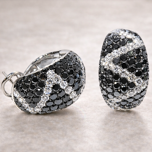 Black and White Diamond Earrings - Laura Milman New York