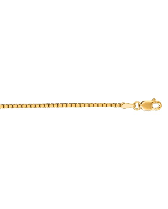 1.4mm Box Chain Necklace in 14K Yellow Gold