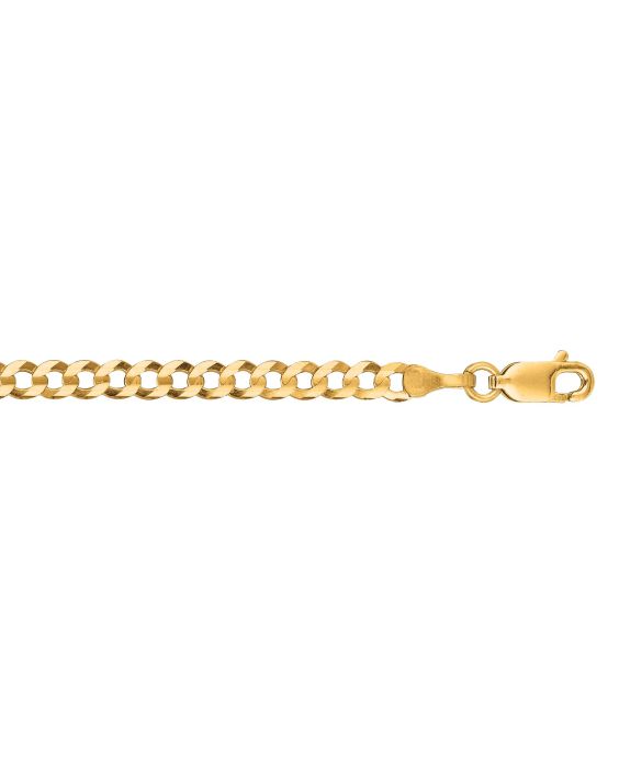 3.6mm Curb Chain Bracelet in 14K Yellow Gold