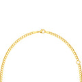London Blue Topaz Curb Necklace in Yellow Gold view 4