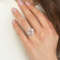 Fancy Light Pink Oval Diamond Ring in 18K White and Rose Gold view 2