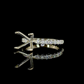 Hidden Halo Engagement Ring Setting in 14K White Gold – 0.40 CT view 3