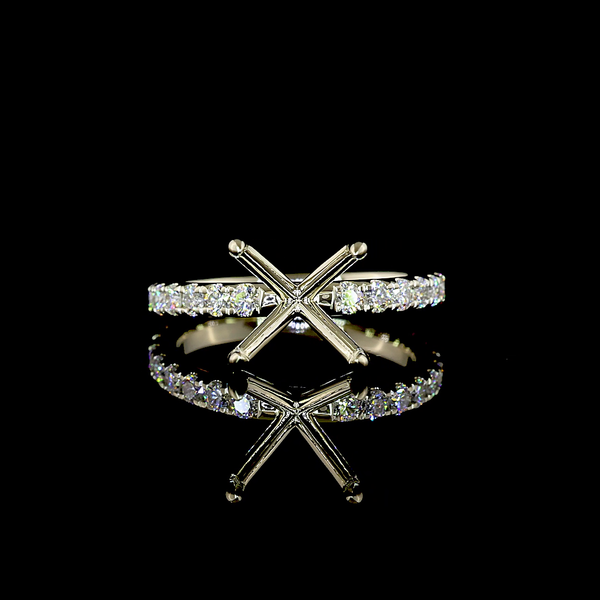 Hidden Halo Engagement Ring Setting in 14K White Gold – 0.40 CT — Laura Milman New York