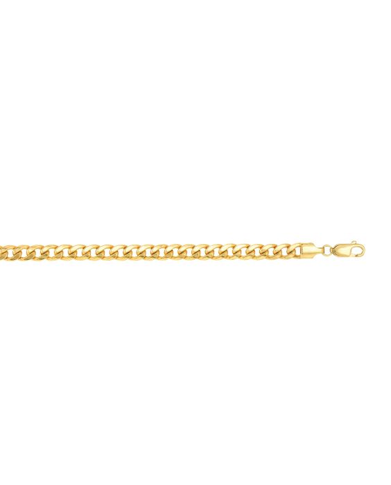 5.5mm Cuban Chain Bracelet in 14K Yellow Gold