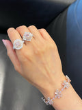 12.06ct Pink Diamond & White Diamond Floral Bracelet view 4