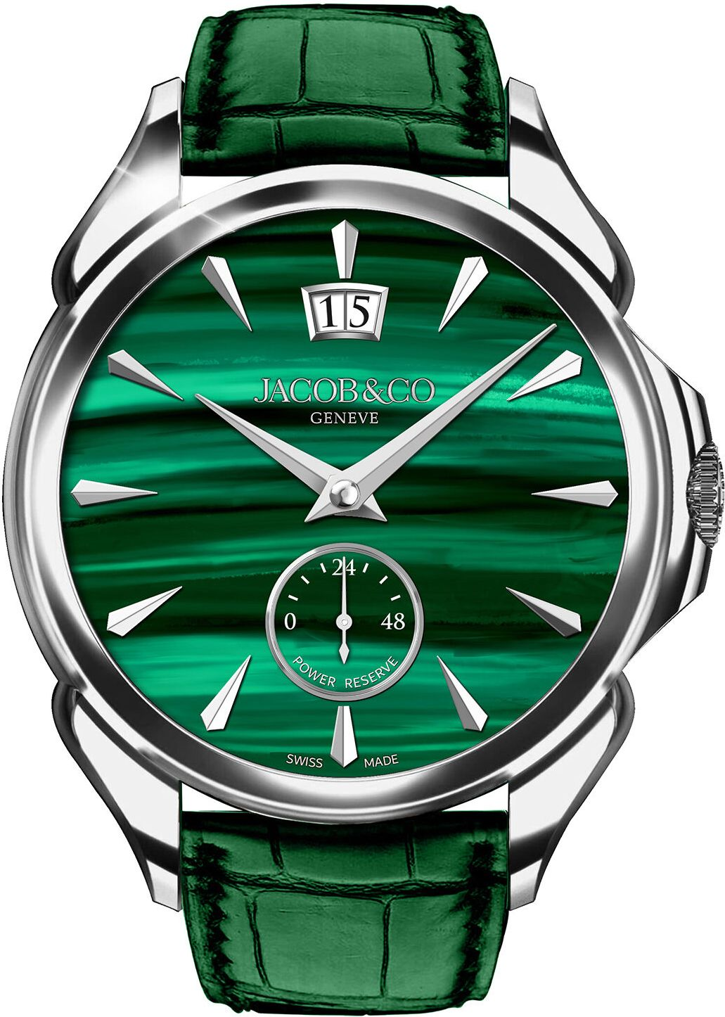 Unworn Jacob & Co Palatial Classic Malachite PC400.10.AA.AC.ABALA — Laura Milman New York