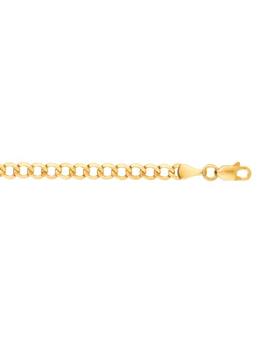 4.4mm Curb Chain Bracelet in 14K Yellow Gold
