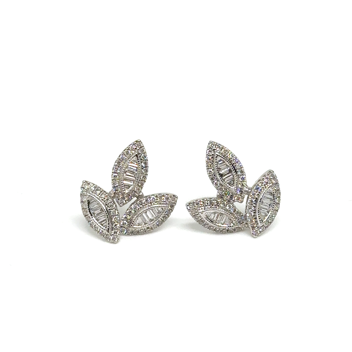 Leaf Diamond Studs - Laura Milman New York