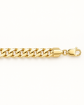 5.5mm Cuban Chain Necklace in 14K Yellow Gold view 4