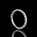 Lab-Grown Round Diamond Three-Quarter Band in White Gold view 3