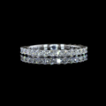 Lab-Grown Round Diamond Three-Quarter Band in White Gold view 2