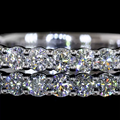 Lab-Grown Round Diamond Three-Quarter Band in White Gold view 3