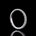 Lab-Grown Round Diamond Three-Quarter Band in White Gold view 4