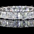 Lab-Grown Asscher Diamond Eternity Band in White Gold view 4