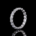 Lab-Grown Emerald Diamond Eternity Band in White Gold view 5