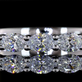 Lab-Grown Oval Diamond Half Eternity Band in White Gold view 3