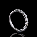 Lab-Grown Oval Diamond Half Eternity Band in White Gold view 4
