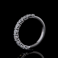Lab-Grown Oval Diamond Half Eternity Band in White Gold view 5