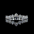 Lab-Grown Round Diamond Half Eternity Band in White Gold view 2