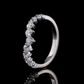 Lab-Grown Round Diamond Half Eternity Band in White Gold view 5