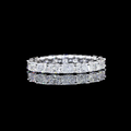 Lab-Grown Radiant Diamond Eternity Band in White Gold view 2