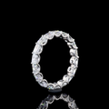 Lab-Grown Radiant Diamond Eternity Band in White Gold view 4