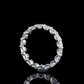 Lab-Grown Radiant Diamond Eternity Band in White Gold view 5