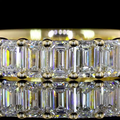 Lab-Grown Emerald Diamond Three-Quarter Band in Yellow Gold view 3