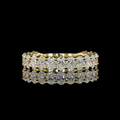 Lab-Grown Oval Diamond Three-Quarter Band in Yellow Gold view 2