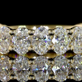 Lab-Grown Oval Diamond Three-Quarter Band in Yellow Gold view 3