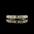 Lab-Grown Emerald Diamond Seven-Stone Band in Yellow Gold view 2