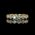 Lab-Grown Round Diamond Eternity Band in Yellow Gold view 2