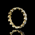 Lab-Grown Round Diamond Eternity Band in Yellow Gold view 4
