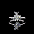 Heart and Marquise Setting in 14K or 18K White Gold view 2