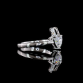 Heart and Marquise Setting in 14K or 18K White Gold view 4